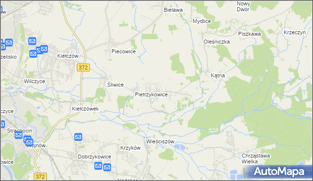 mapa Brzezia Łąka, Brzezia Łąka na mapie Targeo