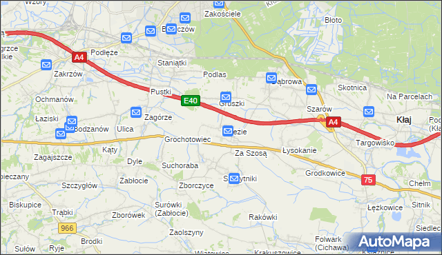 mapa Brzezie gmina Kłaj, Brzezie gmina Kłaj na mapie Targeo