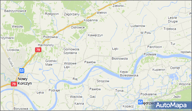 mapa Brzostków, Brzostków na mapie Targeo