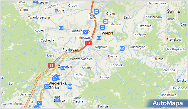 mapa Brzuśnik, Brzuśnik na mapie Targeo