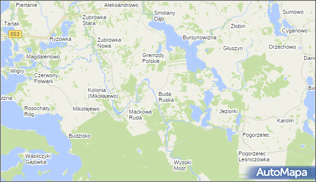 mapa Buda Ruska, Buda Ruska na mapie Targeo
