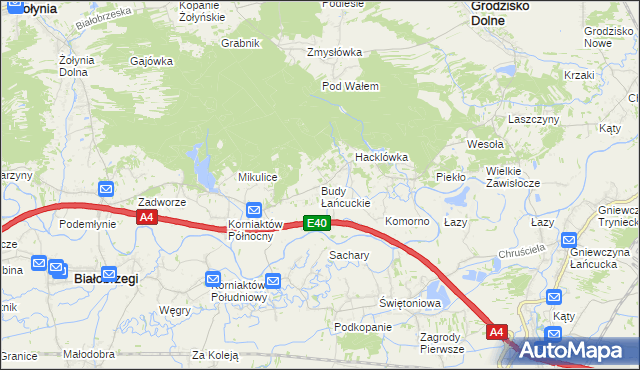 mapa Budy Łańcuckie, Budy Łańcuckie na mapie Targeo
