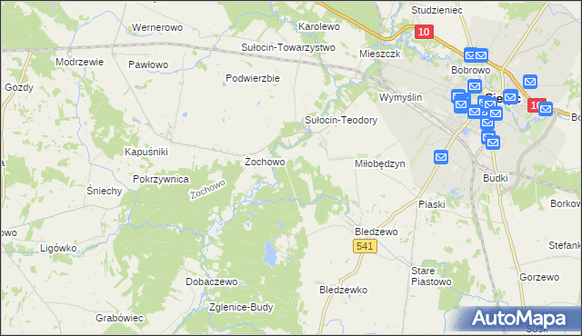 mapa Budy Miłobędzkie, Budy Miłobędzkie na mapie Targeo