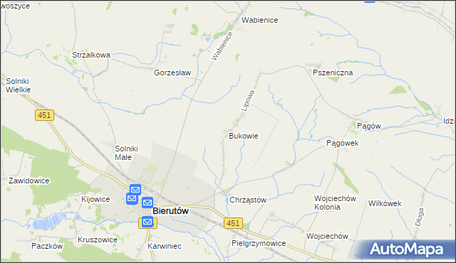 mapa Bukowie gmina Wilków, Bukowie gmina Wilków na mapie Targeo