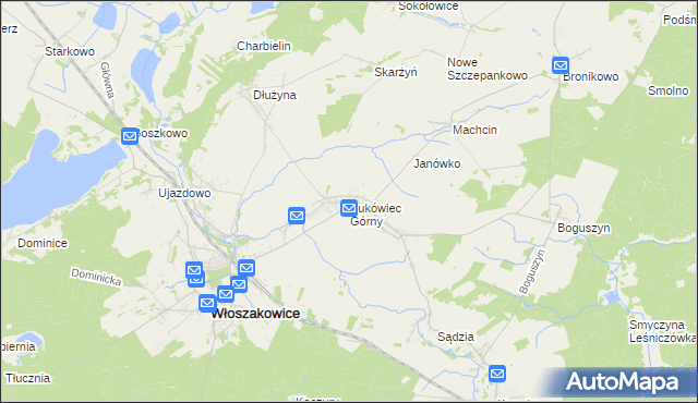 mapa Bukówiec Górny, Bukówiec Górny na mapie Targeo