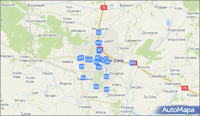 mapa Busko-Zdrój, Busko-Zdrój na mapie Targeo