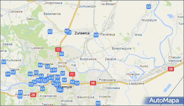 mapa Buszkowiczki, Buszkowiczki na mapie Targeo