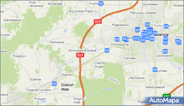 mapa Chechło Pierwsze, Chechło Pierwsze na mapie Targeo