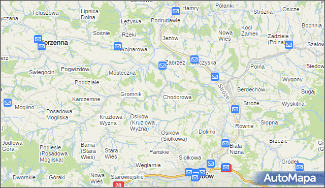 mapa Chodorowa, Chodorowa na mapie Targeo