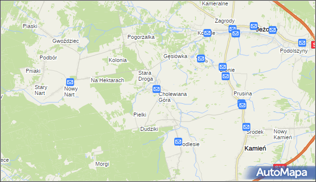 mapa Cholewiana Góra, Cholewiana Góra na mapie Targeo