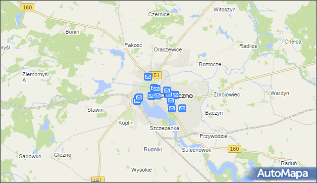 mapa Choszczno, Choszczno na mapie Targeo