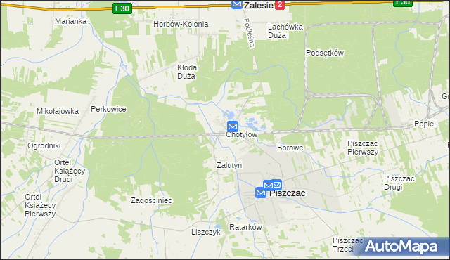 mapa Chotyłów, Chotyłów na mapie Targeo