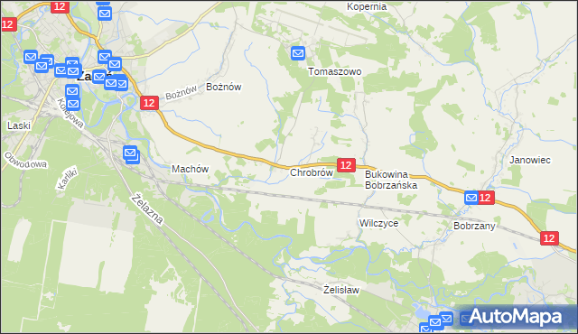 mapa Chrobrów, Chrobrów na mapie Targeo