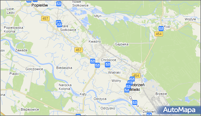 mapa Chróścice, Chróścice na mapie Targeo