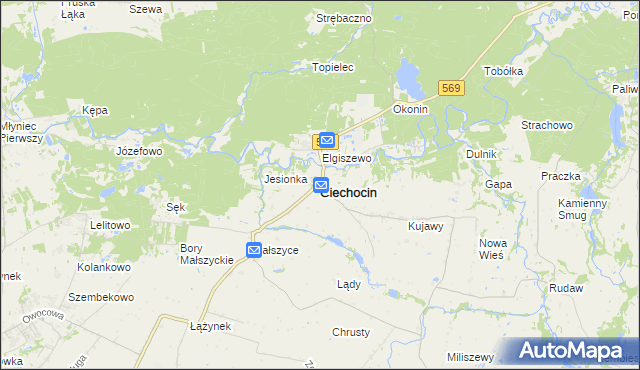 mapa Ciechocin powiat golubsko-dobrzyński, Ciechocin powiat golubsko-dobrzyński na mapie Targeo