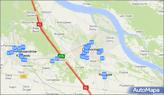 mapa Ciechocinek, Ciechocinek na mapie Targeo