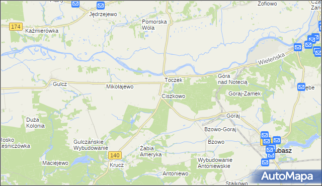 mapa Ciszkowo, Ciszkowo na mapie Targeo