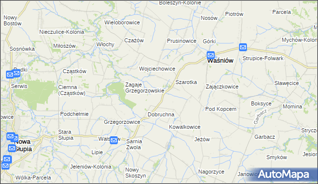 mapa Czajęcice, Czajęcice na mapie Targeo