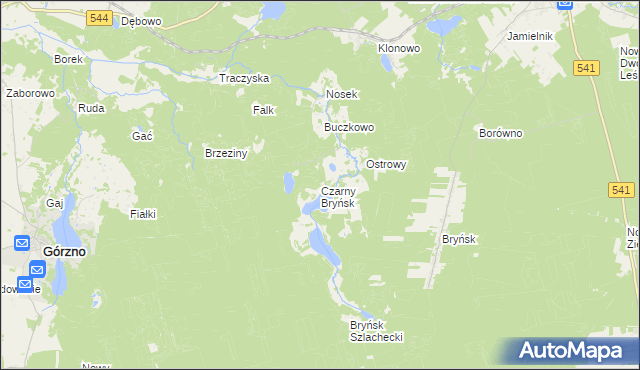 mapa Czarny Bryńsk, Czarny Bryńsk na mapie Targeo