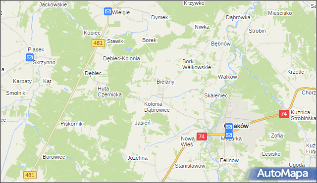 mapa Czernice gmina Osjaków, Czernice gmina Osjaków na mapie Targeo