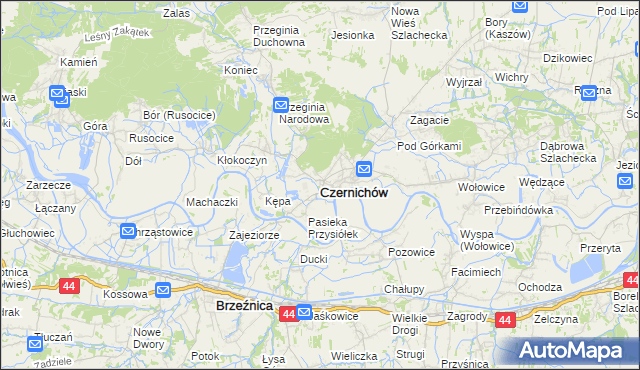 mapa Czernichów powiat krakowski, Czernichów powiat krakowski na mapie Targeo