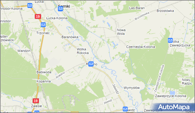 mapa Czerniejów gmina Serniki, Czerniejów gmina Serniki na mapie Targeo