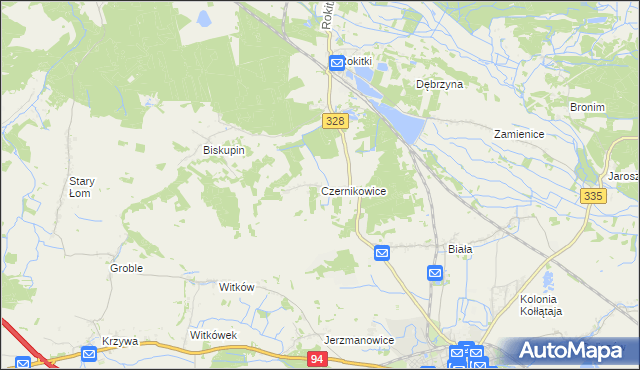 mapa Czernikowice, Czernikowice na mapie Targeo
