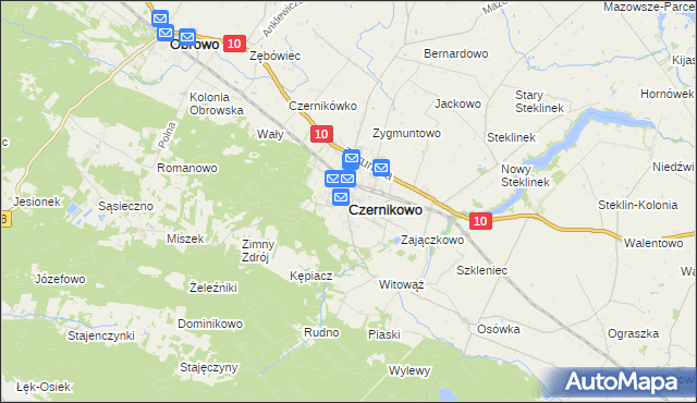 mapa Czernikowo, Czernikowo na mapie Targeo