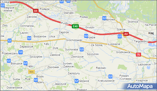mapa Czyżów gmina Gdów, Czyżów gmina Gdów na mapie Targeo