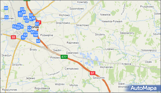 mapa Dalanówek, Dalanówek na mapie Targeo