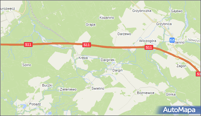 mapa Darginek, Darginek na mapie Targeo