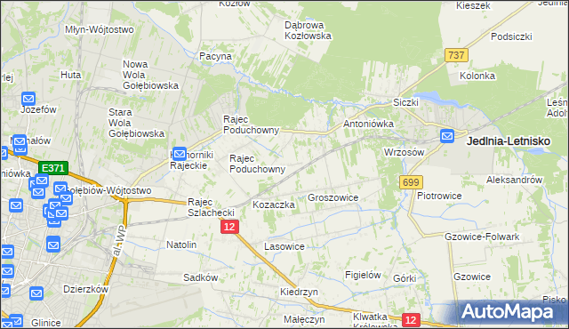 mapa Dawidów gmina Jedlnia-Letnisko, Dawidów gmina Jedlnia-Letnisko na mapie Targeo