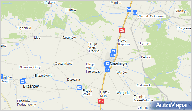 mapa Długa Wieś Druga, Długa Wieś Druga na mapie Targeo