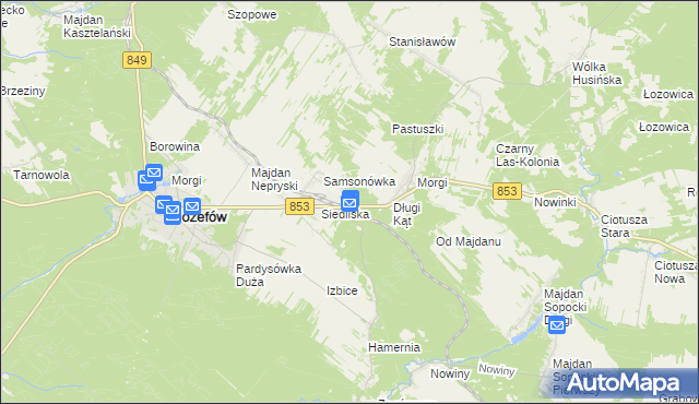 mapa Długi Kąt-Osada, Długi Kąt-Osada na mapie Targeo