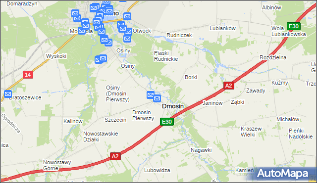 mapa Dmosin Drugi, Dmosin Drugi na mapie Targeo
