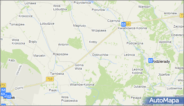 mapa Dobruchów, Dobruchów na mapie Targeo