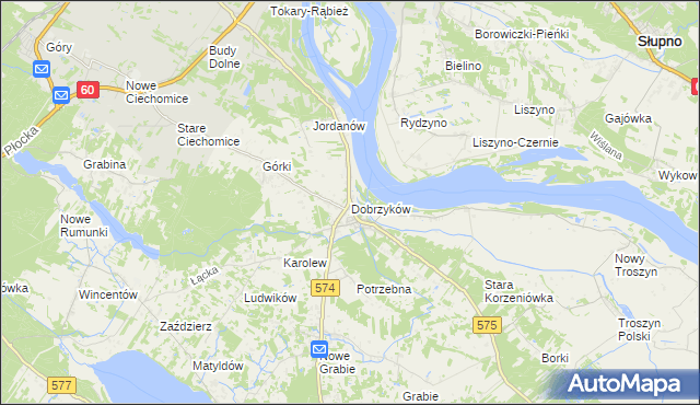 mapa Dobrzyków, Dobrzyków na mapie Targeo