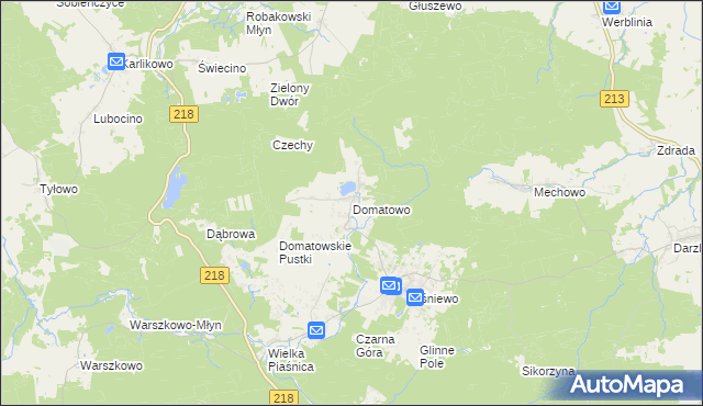 mapa Domatowo, Domatowo na mapie Targeo