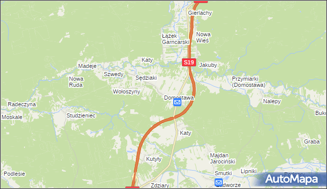 mapa Domostawa, Domostawa na mapie Targeo