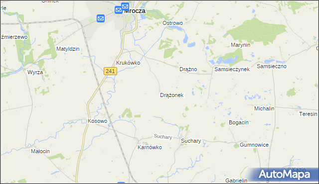 mapa Drążonek, Drążonek na mapie Targeo
