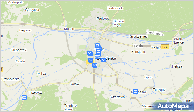 mapa Drezdenko, Drezdenko na mapie Targeo