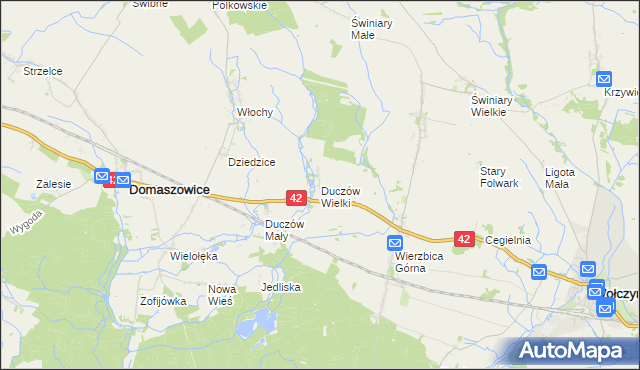 mapa Duczów Wielki, Duczów Wielki na mapie Targeo