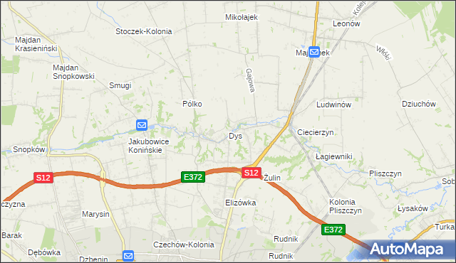 mapa Dys, Dys na mapie Targeo