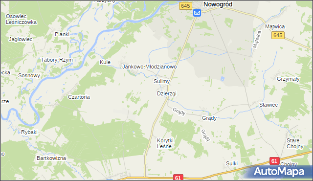 mapa Dzierzgi, Dzierzgi na mapie Targeo