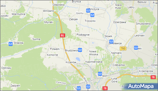 mapa Dziewki, Dziewki na mapie Targeo