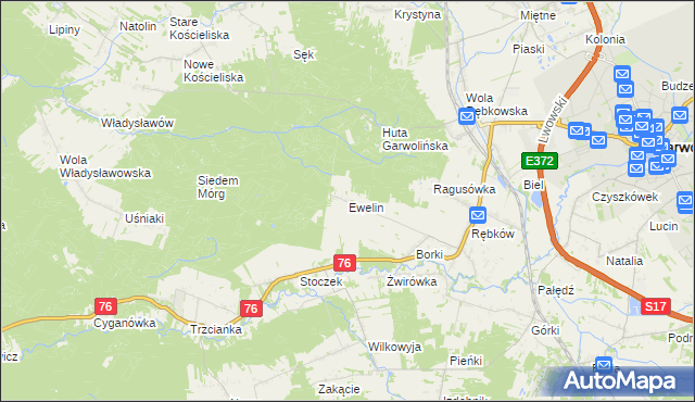 mapa Ewelin, Ewelin na mapie Targeo