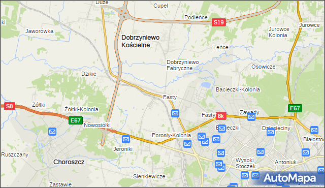 mapa Fasty, Fasty na mapie Targeo