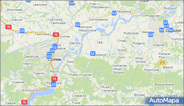 mapa Filipowice gmina Zakliczyn, Filipowice gmina Zakliczyn na mapie Targeo