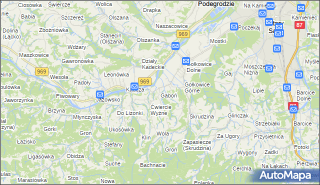 mapa Gaboń, Gaboń na mapie Targeo