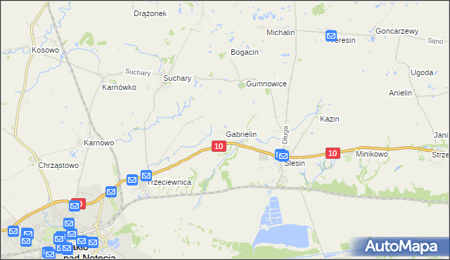 mapa Gabrielin, Gabrielin na mapie Targeo